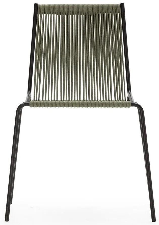 Zelené kovové stohovateľné jedálenské stoličky v súprave 2 ks Emily – Marckeric