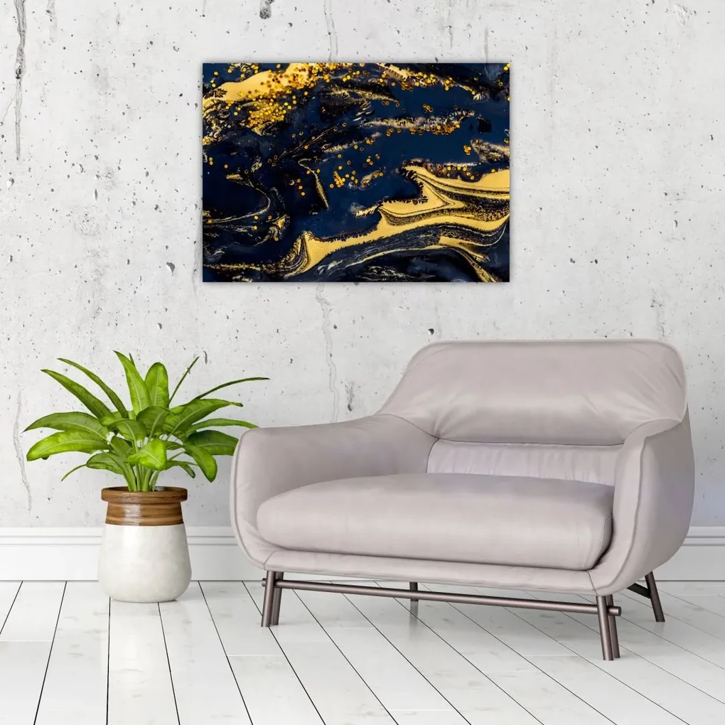 Sklenený obraz abstrakcie (70x50 cm)