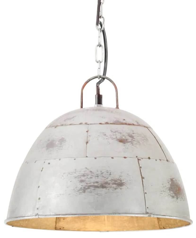 vidaXL Industriálna vintage závesná lampa 25 W, strieborná 31 cm E27