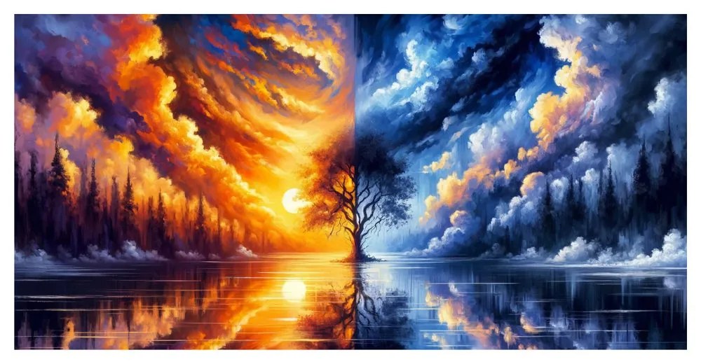 Obraz magický strom života v krajine