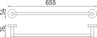 Nimco Držiak na uteráky, 66 cm UNIX nerez - UNM 13061-10