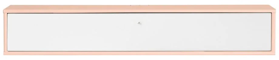 Biely/svetloružový TV stolík 133x22x32,5 cm Mistral – Hammel Furniture