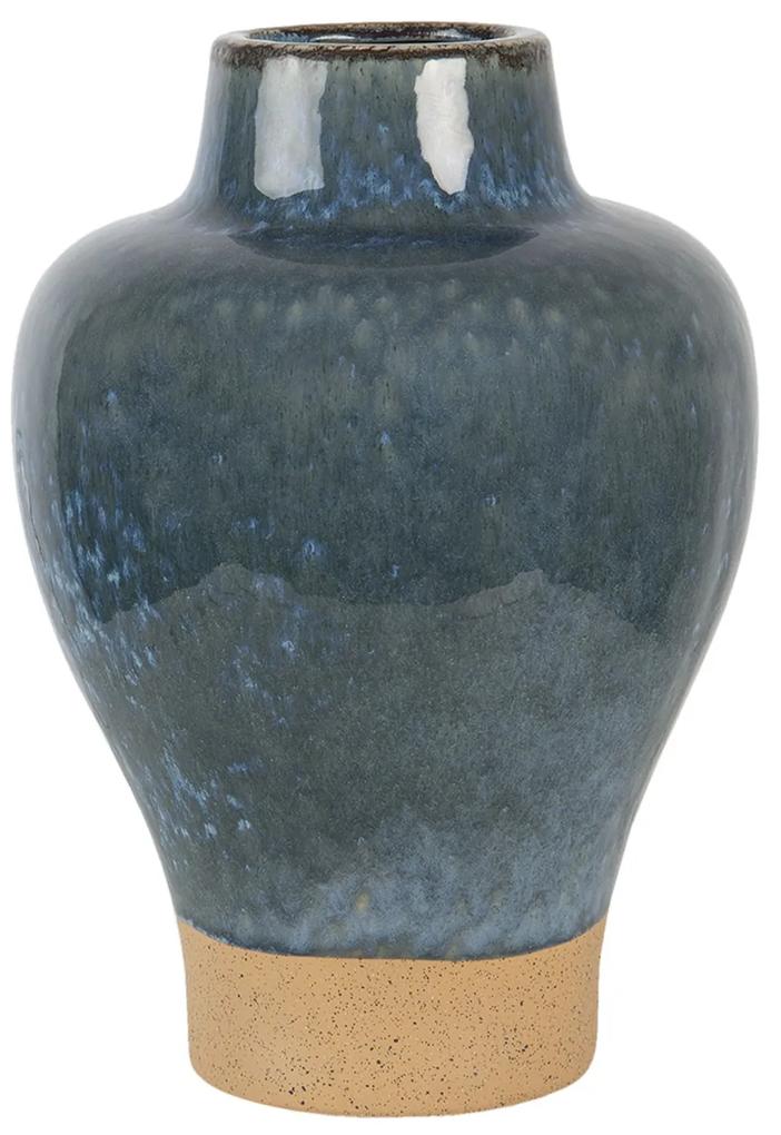 Modro hnedá keramická váza Lorenzo - Ø 21 * 31 cm