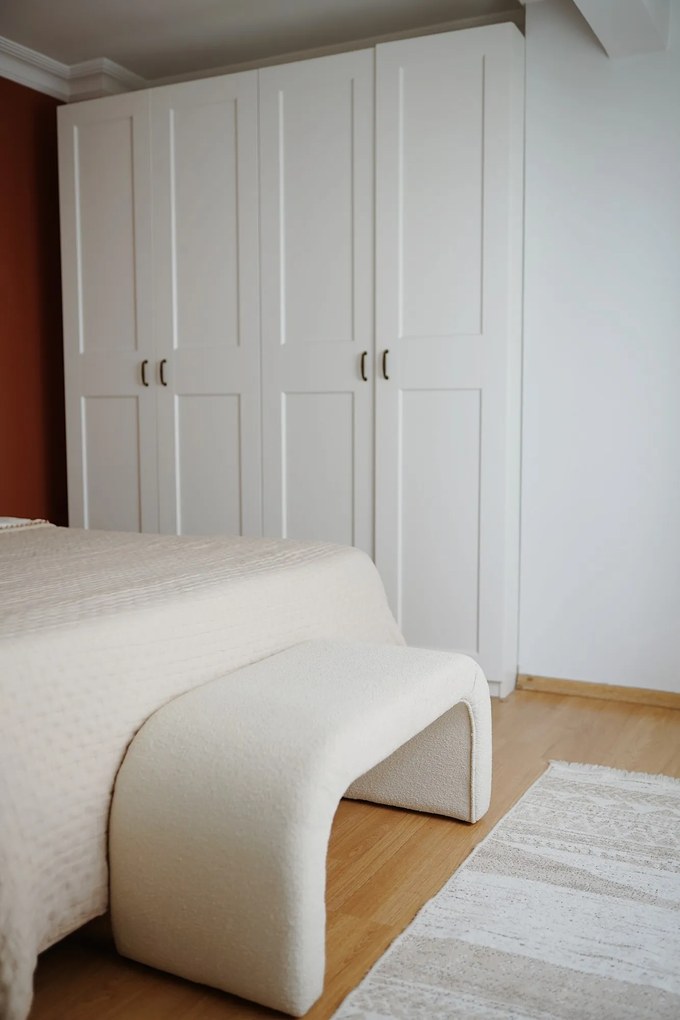 Taburet NU BENCH Teddy biely