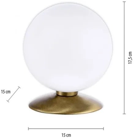 Paul Neuhaus 4013-11 - LED Stmievateľná stolná lampa BUBBA 1xG9/3W/230V mosadz