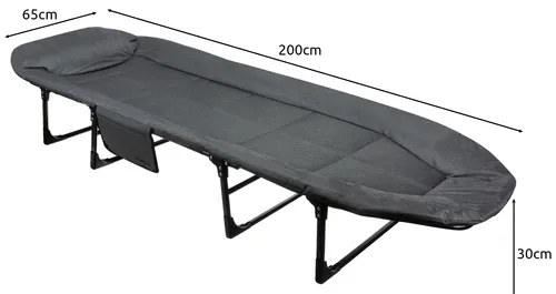 Skladacia cestovná posteľ s matracom a pevným rámom