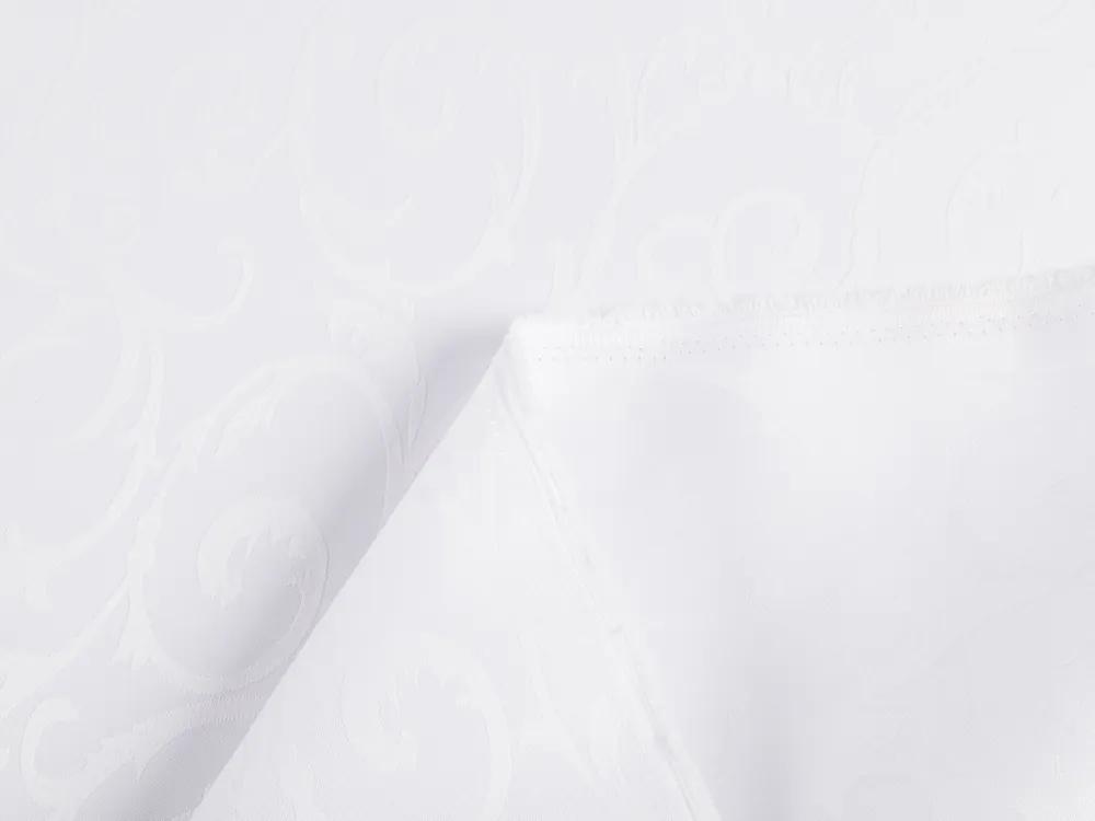 Biante Dekoračný záves TF-055 Zámocký vzor - biely 150x150 cm