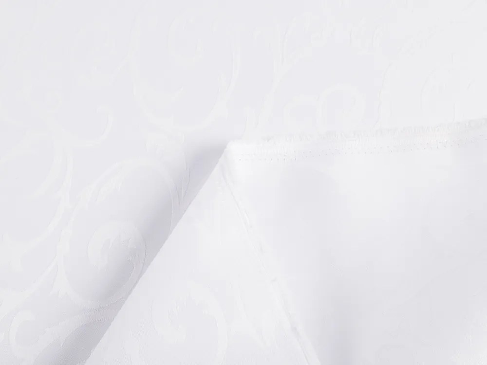 Biante Dekoračný záves TF-055 Zámocký vzor - biely 150x230 cm