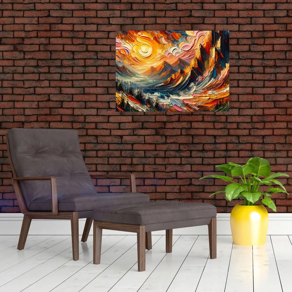 Obraz - Hory zalité slnkom (70x50 cm)