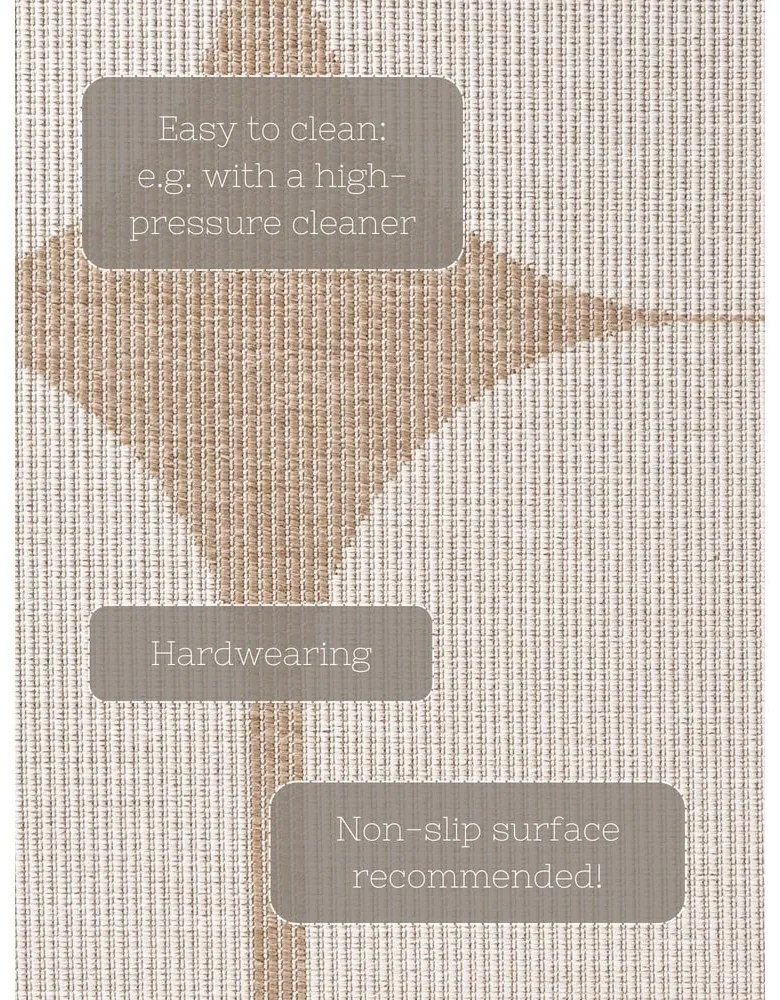 Vnútorný a vonkajší behúň v béžovej a slonovinovej farbe 80x250 cm Duet Bowen – NORTHRUGS