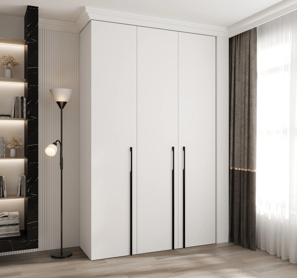 Šatníková skriňa 150 cm Carmela 40-3 (biela + čierna). Akcia -20%. Vlastná spoľahlivá doprava až k Vám domov. 1126609