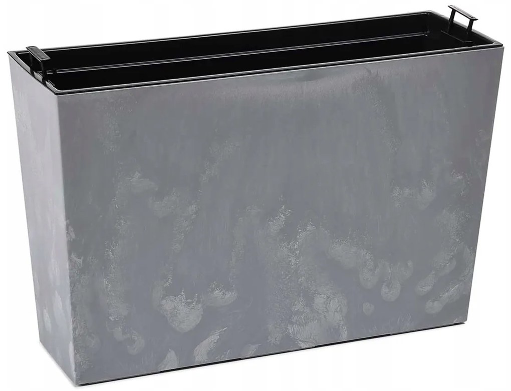 Truhlík s vkladom Bloom sivý betón