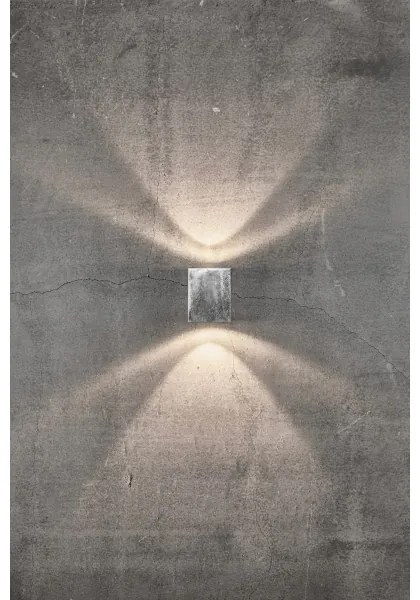 Nordlux - LED Vonkajšie nástenné svietidlo CANTO 2xLED/6W/230V IP44 strieborné