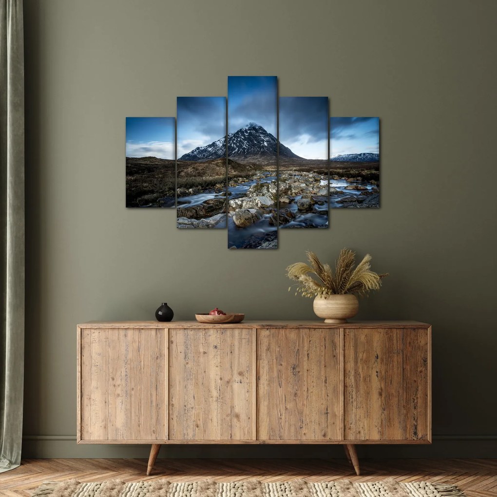 Obraz hory a rieky (150x105 cm)