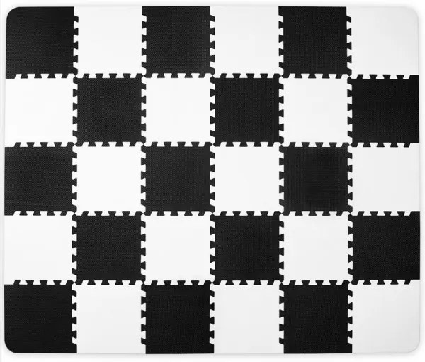 KINDERKRAFT - Penové puzzle LUNO 30ks čierna/biela