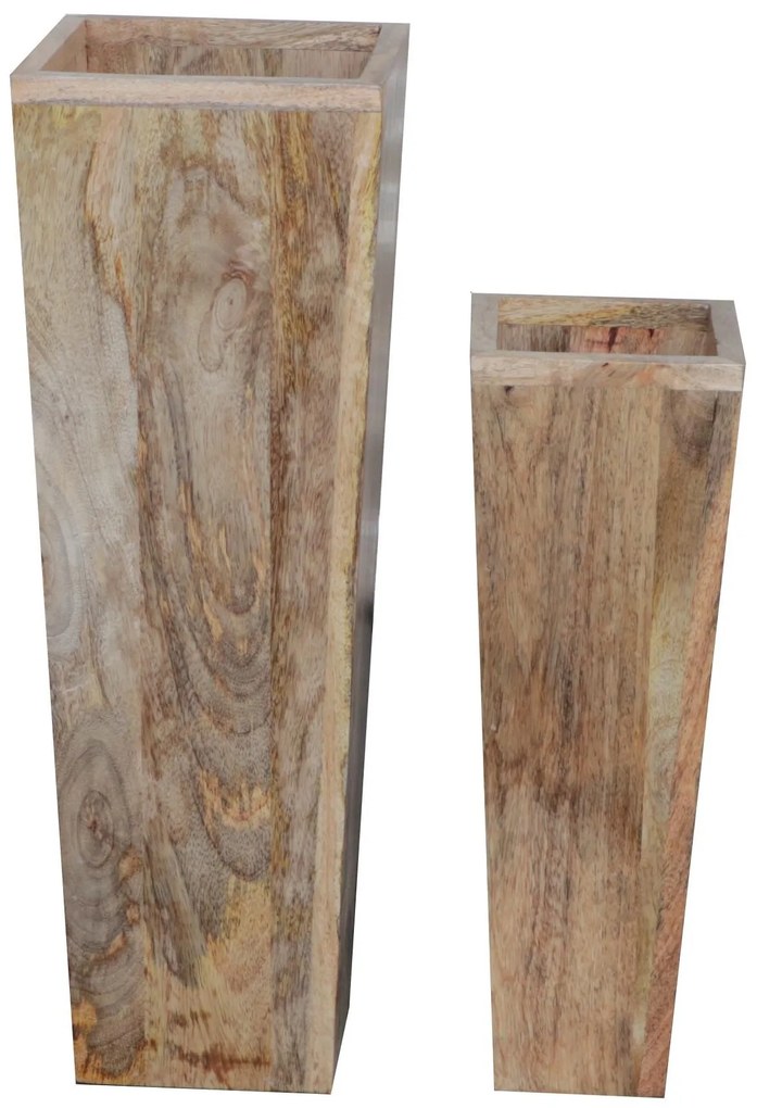 furniture-nabytek.cz - Kvetináč Hina 2 ks z mangového dreva