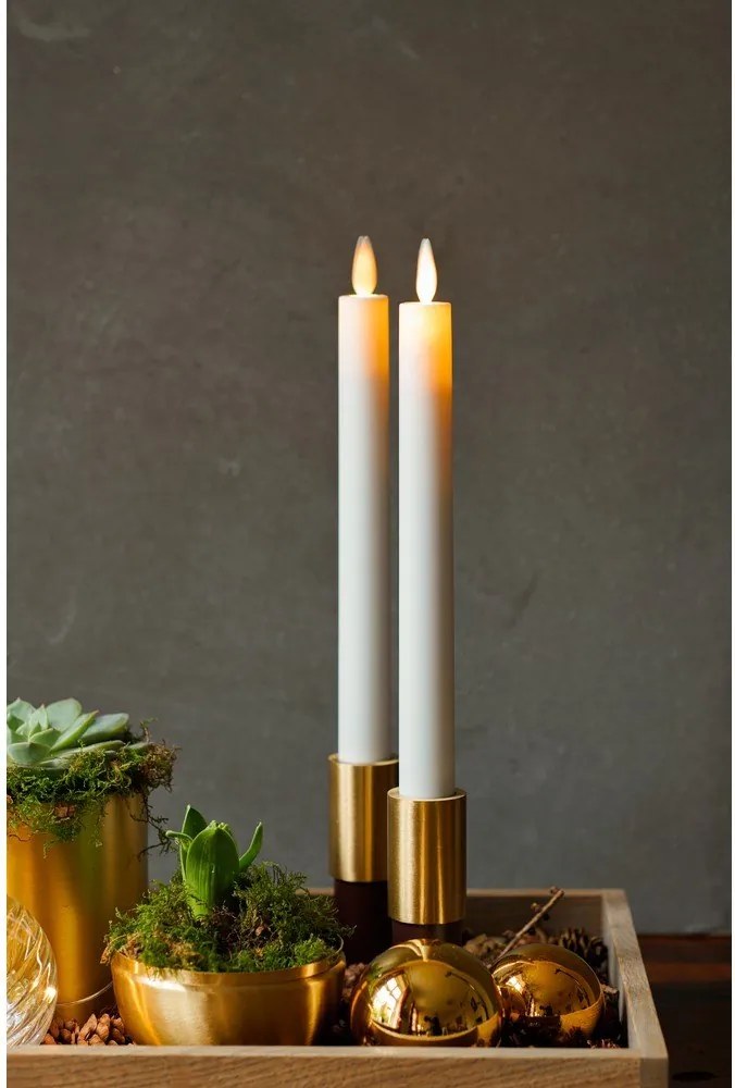 LED sviečky v súprave 2 ks na baterky (výška 25 cm) Sara Crown – Sirius