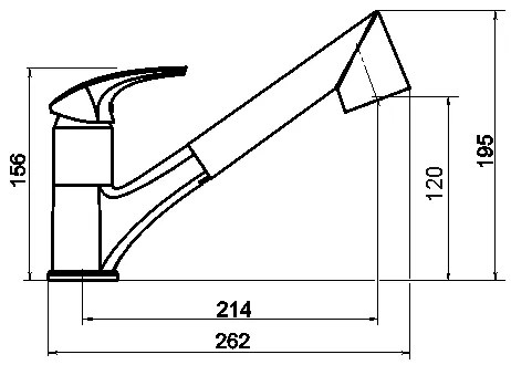 Novaservis - Drezová batéria s vysúvacou sprchou METALIA lesklý chróm