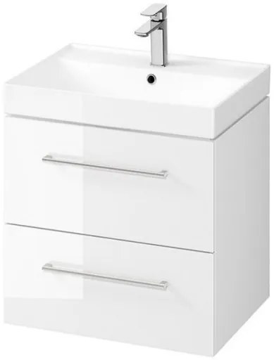 Cersanit Larga, závesná umývadlová skrinka 60cm, biela lesklá, S932-070