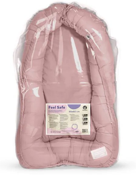 Hniezdo ochranné pre bábätko FEEL SAFE Dusty Pink 90 x 60 cm