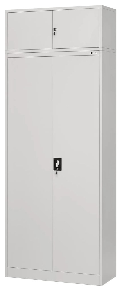 Nadstavec na kancelársku skriňu EWA, 900 x 380 x 400 mm, šedá