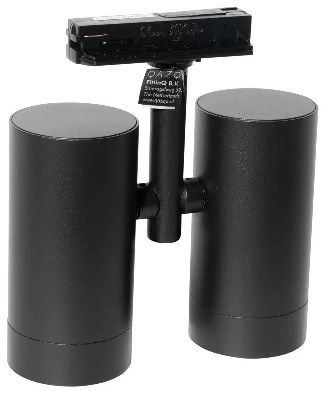 Moderné 1-fázové koľajnicové bodové svetlo čierne 2-svetlo - Iconic Scopio