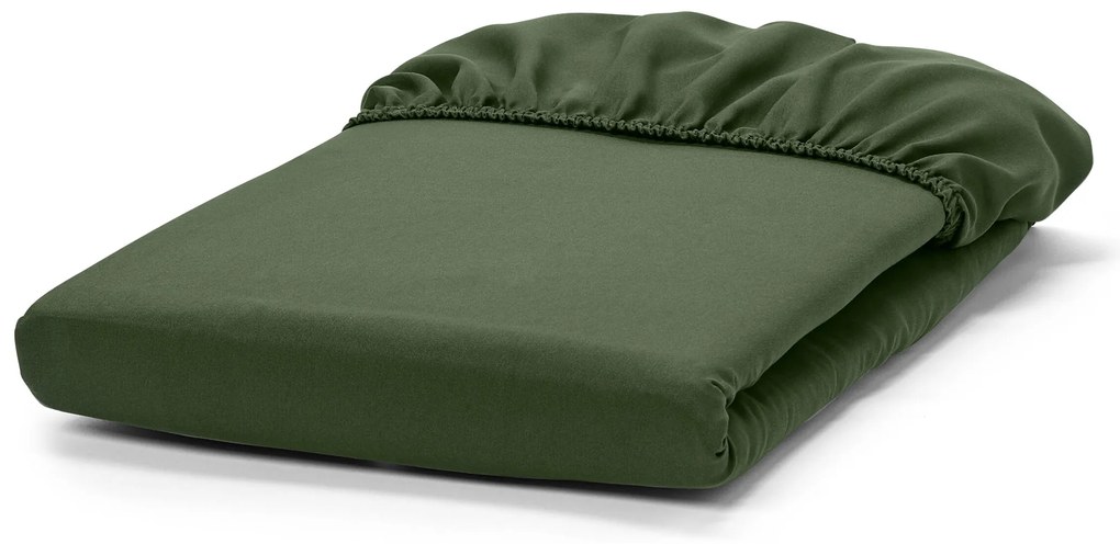 Napínacia posteľná plachta z mikrovlákna, zelená, nadmerná veľkosť