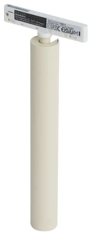 Moderný reflektor béžový s bielou farbou pre 1-fázový koľajnicový systém - Slimline Avery