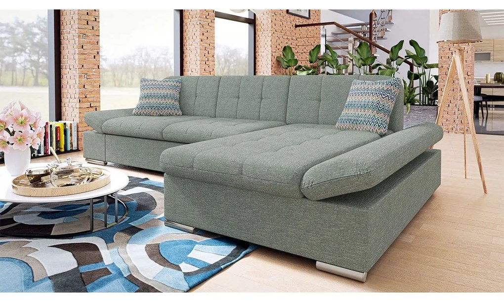 Rohová rozkladacia sedacia súprava Laviva Premium, Dostupné poťahy: Corbett 78, Strana: pravá