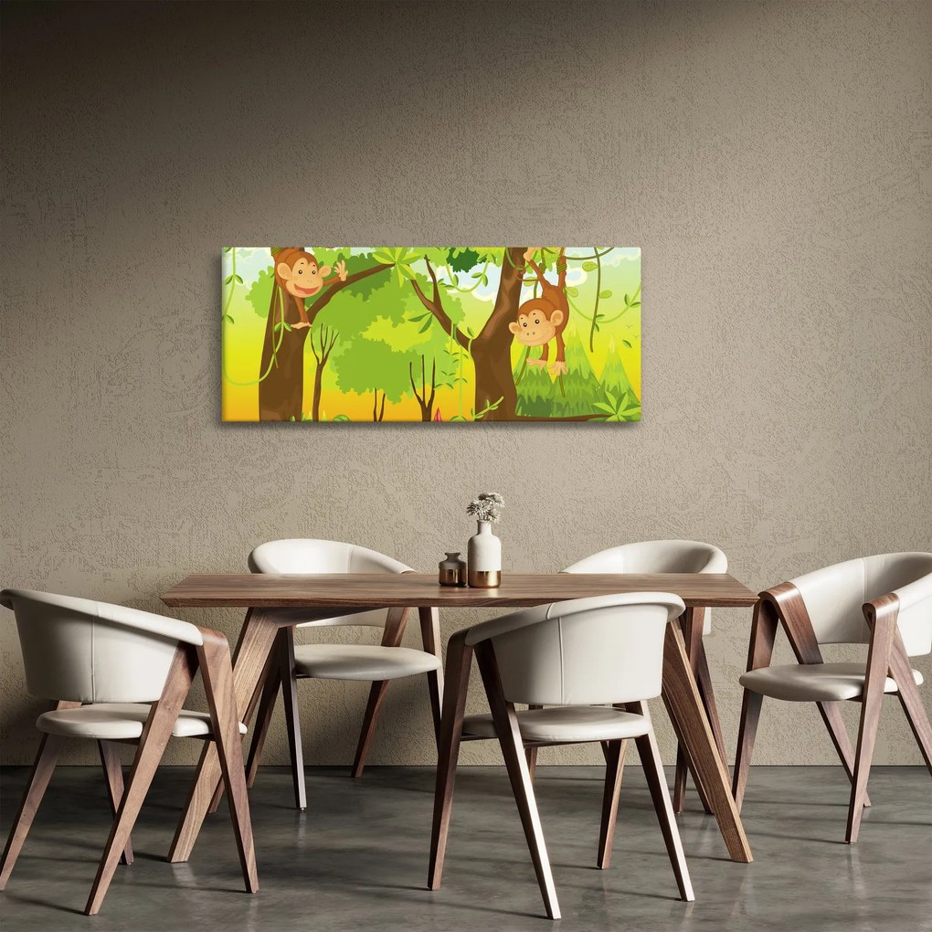 Obraz - Opičiaci (120x50 cm)