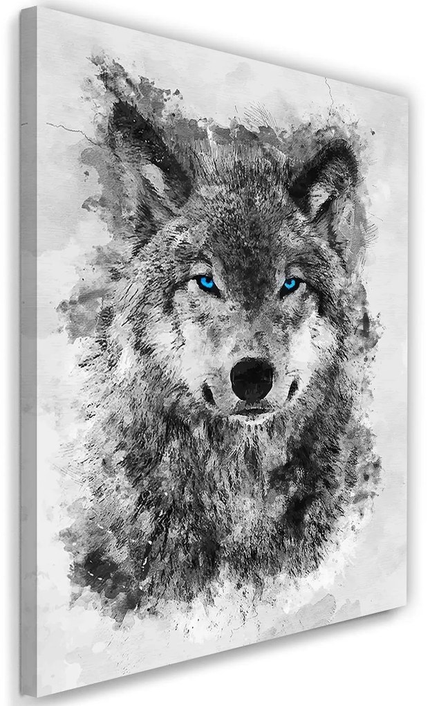 Gario Obraz na plátne Vlk s modrými očami - SyanArt Rozmery: 40 x 60 cm