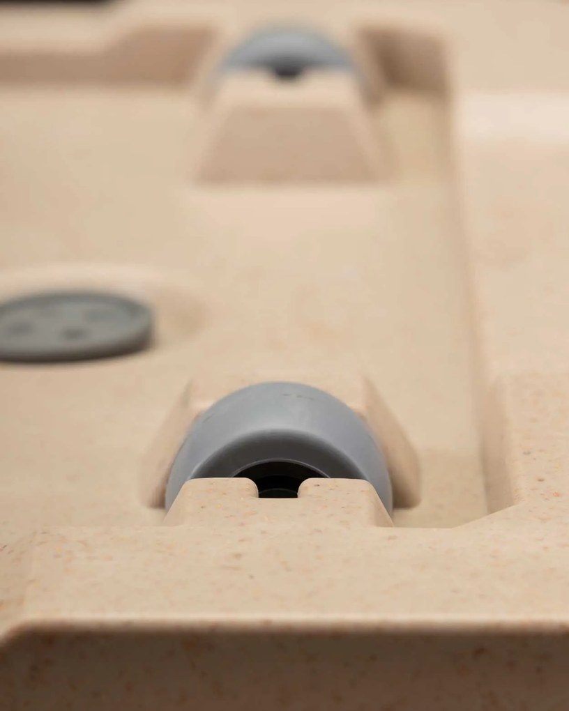 PLASTOVÝ KVETINÁČ NA KOLIESKACH BETONIQUE ECO 60X40X40 CM DREVENÝ DEKOR HNEDÁ