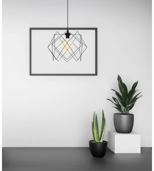 Luster na lanku GALL 1xE27/60W/230V čierna