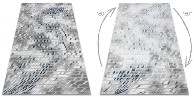 Koberec AKRYL VALS 8375 Geometricky, slonia kosť / sivý