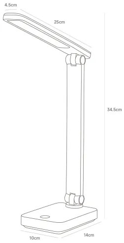 Zuma Line 1949-BK-LED Nabíjacia stolná lampa LED/8W/1200mAh 3000/4500/6000K čierna