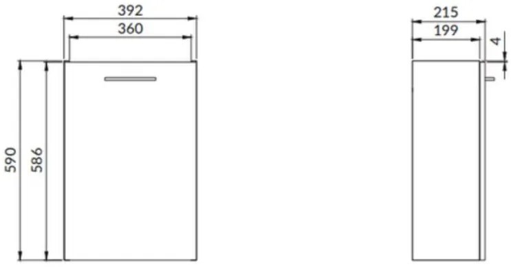 Kúpeľňová skrinka s umývadlom CERSANIT - SET 887 LARA COMO 40 - ORECH DSM (S801-188-DSM)