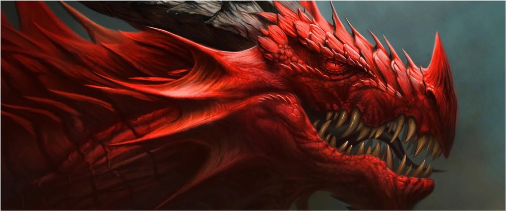 Obraz - Drak (120x50 cm)