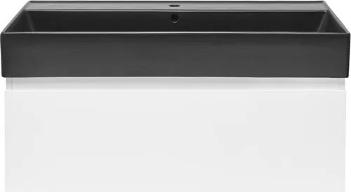 Kúpeľňová skrinka s umývadlom SAT B-WAY 99x30x45 cm biely lesk BWAY100WU2B