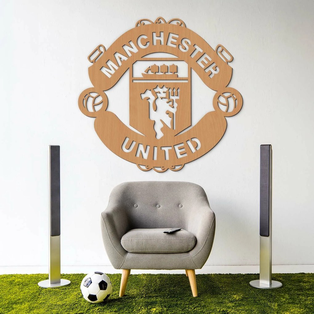 DUBLEZ | Drevený obraz - Logo Manchester United