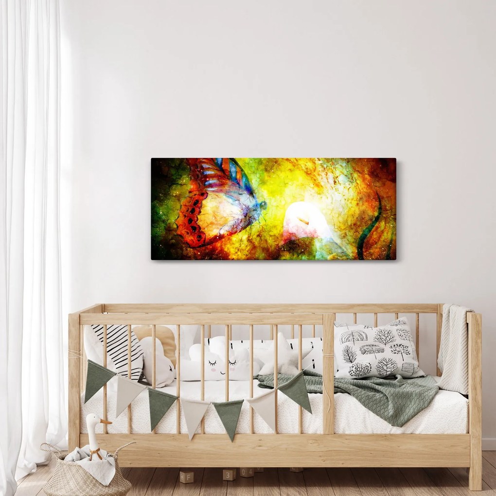 Obraz - Kozmický motýľ (120x50 cm)