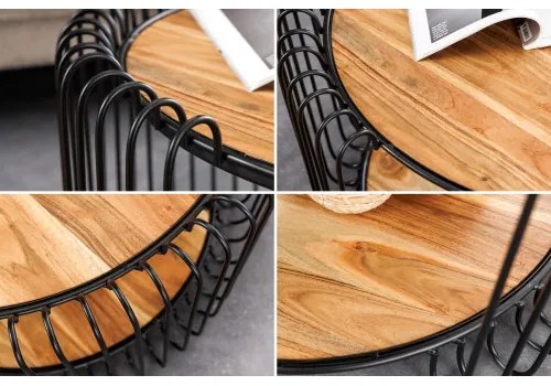 Konferenčný stôl Elements 45736 Ø70cm Drevo Acacia  - Komfort-nábytok