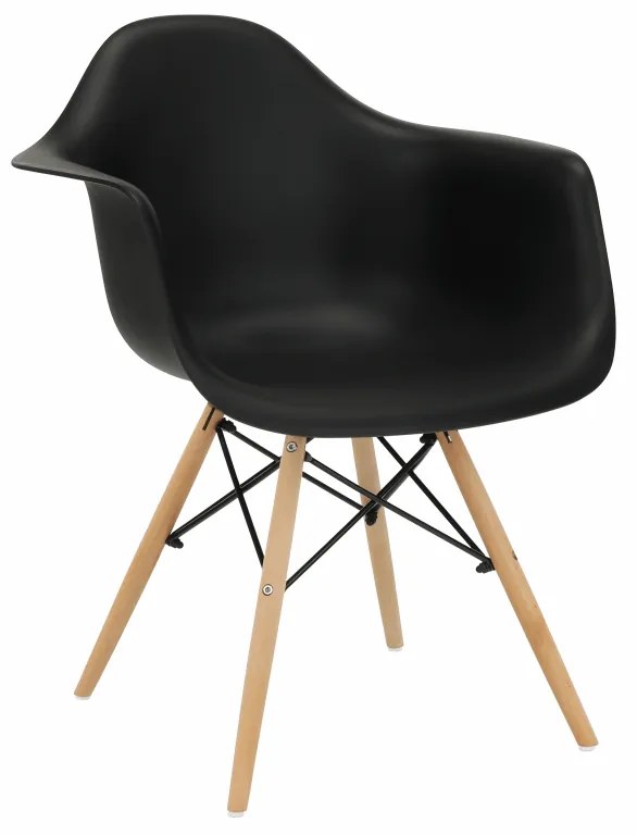 AKCIA Čierne jedálenské kreslo LIZBONA II. akosť