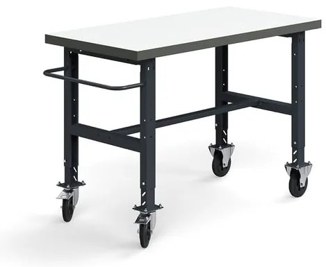 Mobilný dielenský stôl TRUST, 1500x760 mm, 200 kg, vysokotlaký laminát