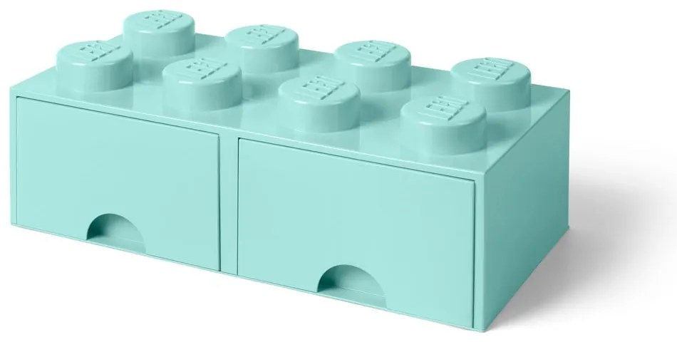 Mentolovozelený úložný box s dvoma zásuvkami LEGO®