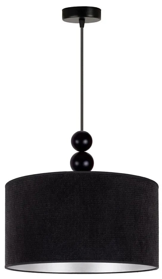 Duolla - Luster na lanku LYON 1xE27/15W/230V pr. 40 cm čierna
