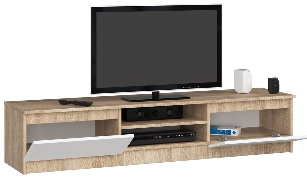 TV stolík Katalina (dub sonoma + biela). Akcia -12%. Vlastná spoľahlivá doprava až k Vám domov. 1069117
