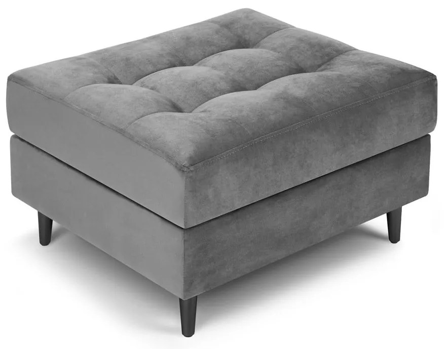 Svetlosivá zamatová podnožka Milo Casa Santo