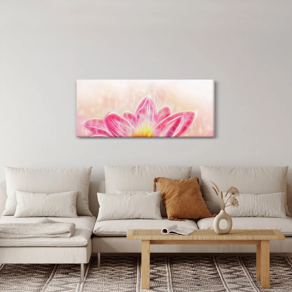Obraz lotusového kvetu (120x50 cm)
