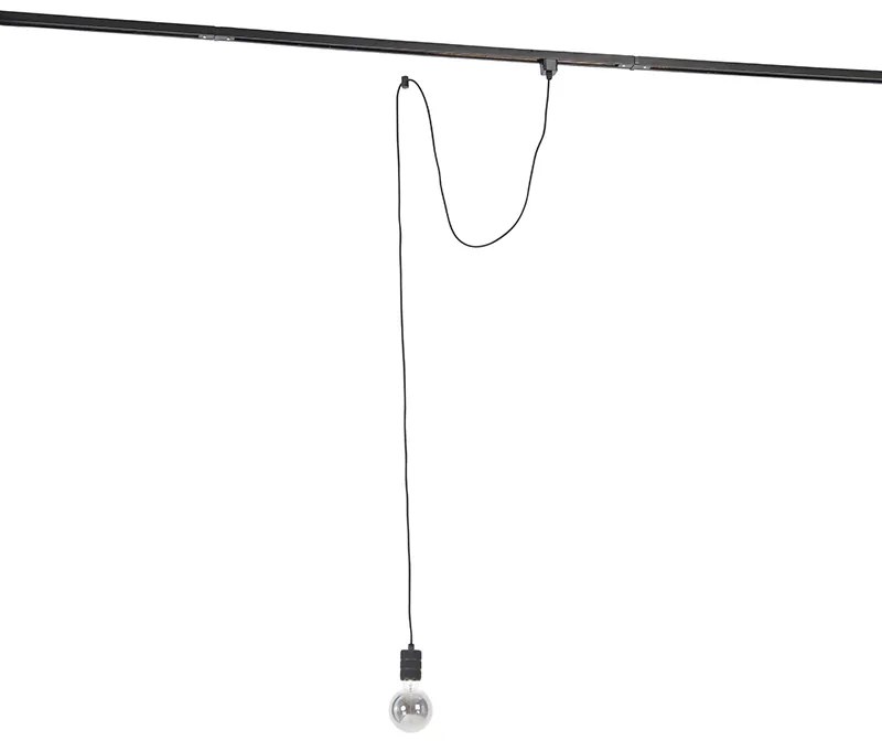 Závesné svietidlo s koľajnicovým závesom čierne - Cavalux