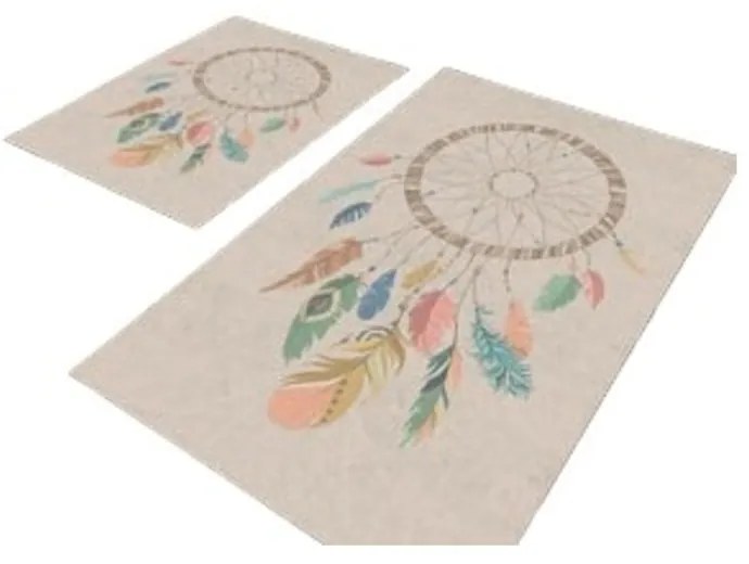 Béžové kúpeľňové predložky v súprave 2 ks 60x100 cm – Mila Home